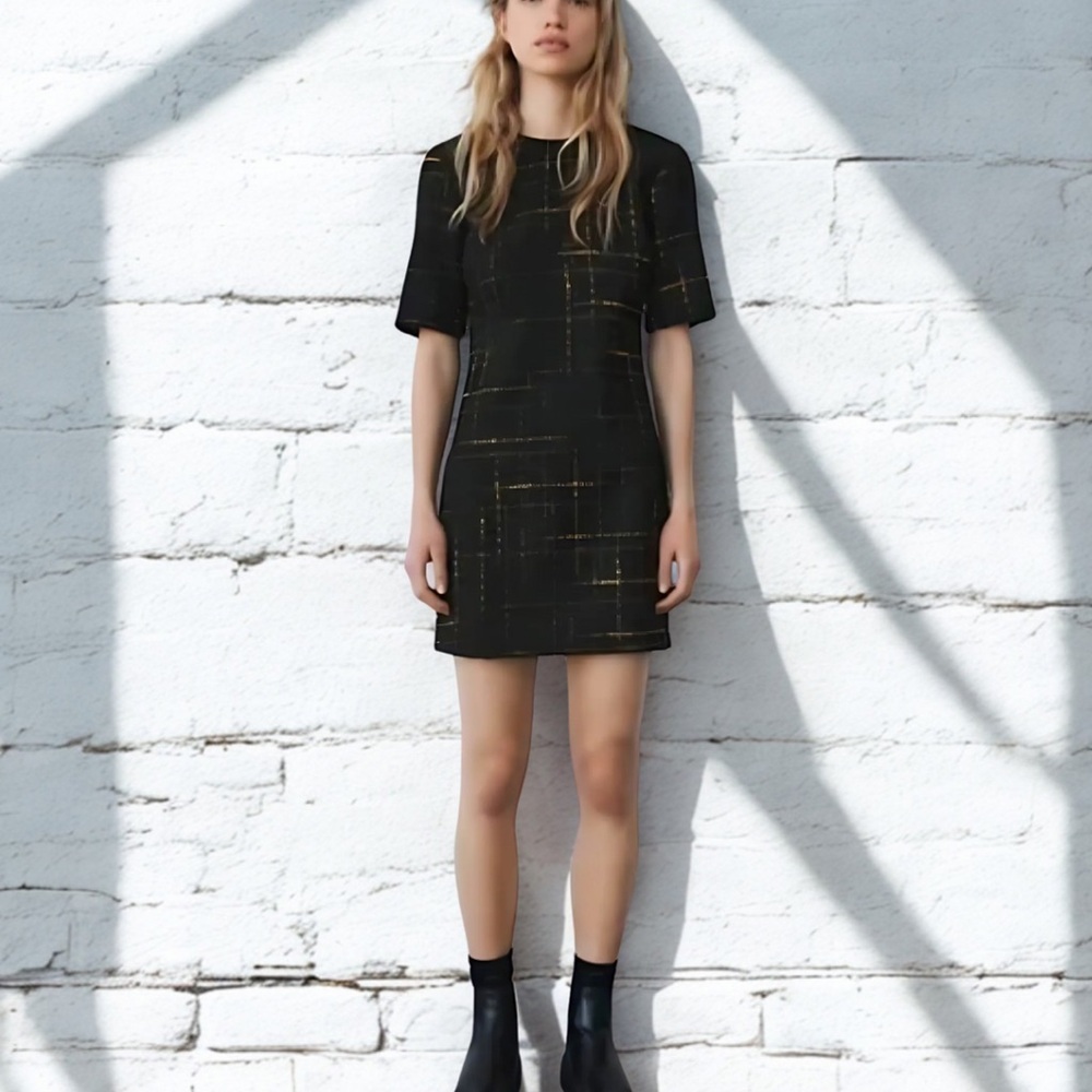 Zara Dress - Tweed Textured Mini Dress*NWT*